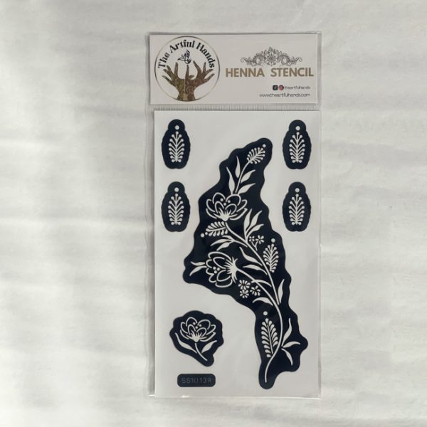 Pack of 5 Traditional Design Henna Stencils - Image 3