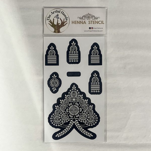 Pack of 5 Traditional Design Henna Stencils - Image 2