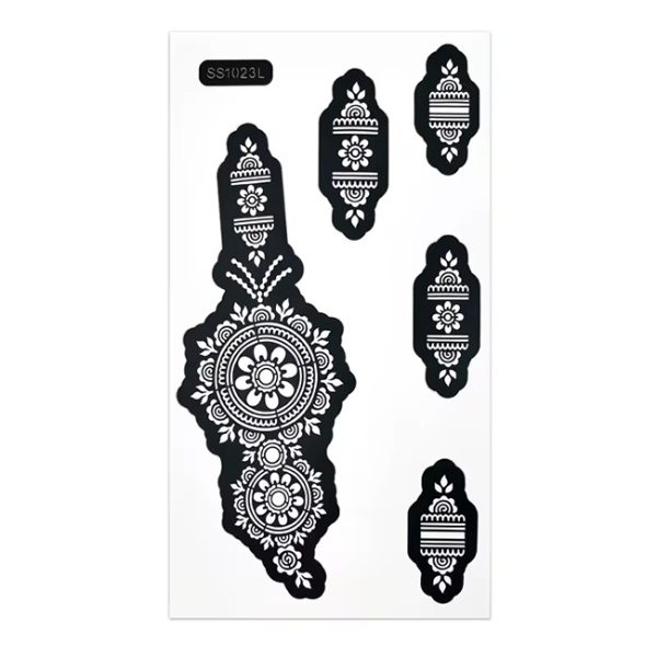 Pack of 5 Traditional Design Henna Stencils - Image 4