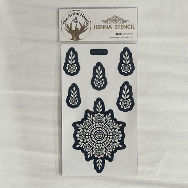 Pack of 5 Traditional Design Henna Stencils - Image 5